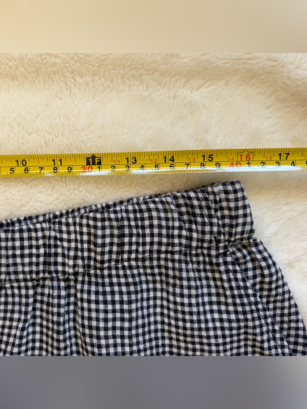 Eileen Fisher Puckered Organic Linen Gingham Midi Skirt - A line - Medium - Picture 8 of 13